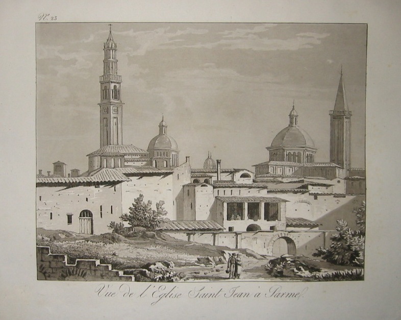 Naudet - Debucourt Vue de l'Eglise Saint Jean à  Parme 1820 Parigi (Firmin Didot) 